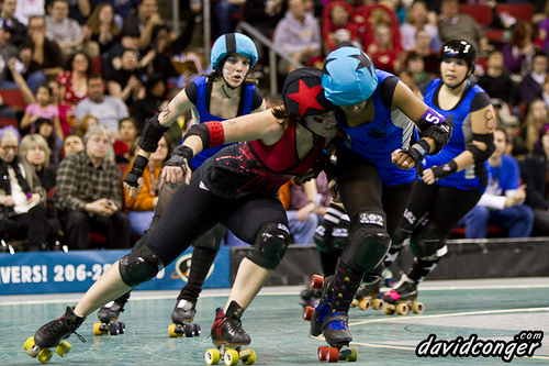 Rat City Rollergirls vs Rose City Rollers at Key Arena