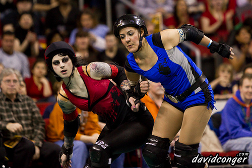 Rat City Rollergirls vs Rose City Rollers at Key Arena