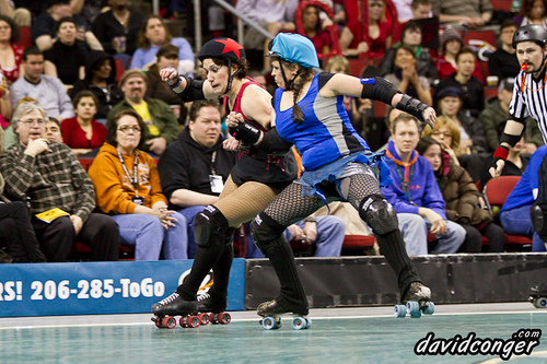 Rat City Rollergirls vs Rose City Rollers at Key Arena