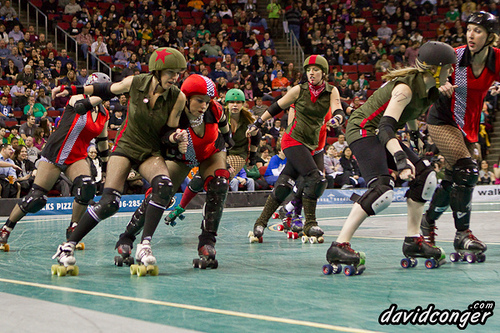Rat City Rollergirls vs Rose City Rollers at Key Arena
