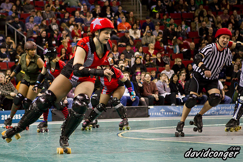 Rat City Rollergirls vs Rose City Rollers at Key Arena