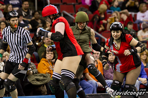 Rat City Rollergirls vs Rose City Rollers at Key Arena