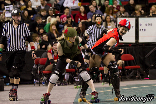 Rat City Rollergirls vs Rose City Rollers at Key Arena