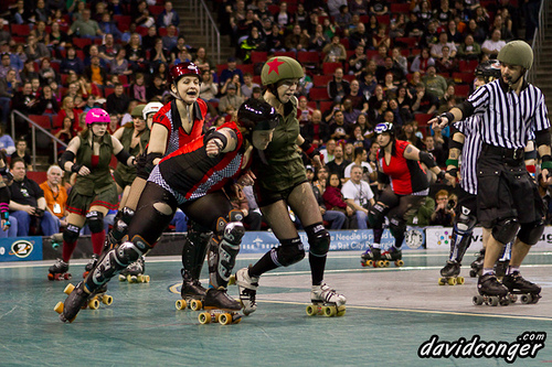 Rat City Rollergirls vs Rose City Rollers at Key Arena