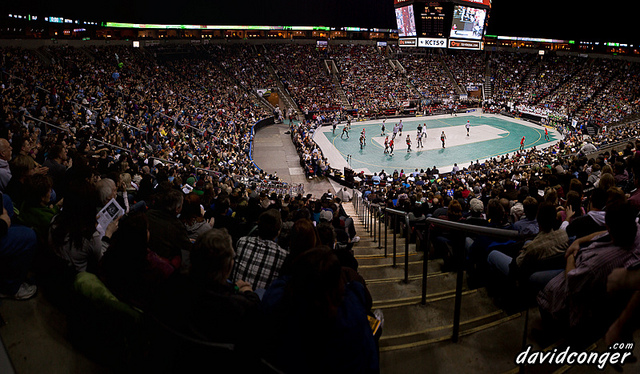 Rat City Rollergirls vs Rose City Rollers at Key Arena