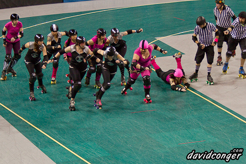 Rat City Rollergirls vs Rose City Rollers at Key Arena