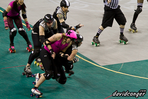 Rat City Rollergirls vs Rose City Rollers at Key Arena
