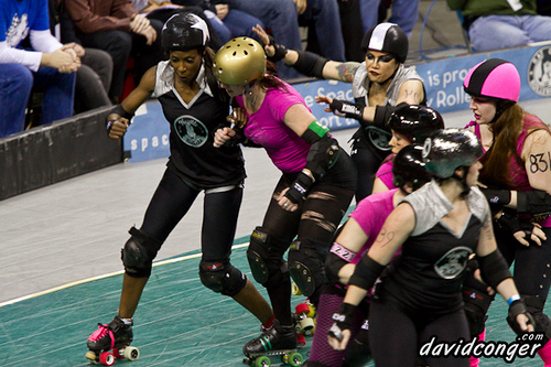 Rat City Rollergirls vs Rose City Rollers at Key Arena