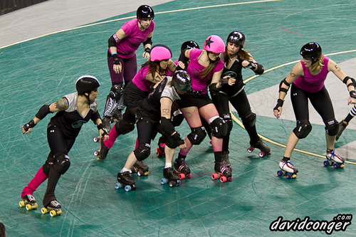 Rat City Rollergirls vs Rose City Rollers at Key Arena
