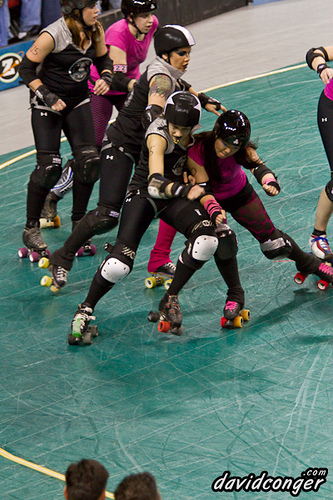 Rat City Rollergirls vs Rose City Rollers at Key Arena