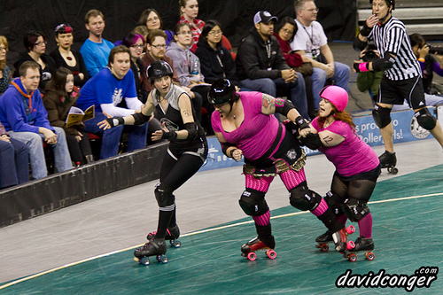 Rat City Rollergirls vs Rose City Rollers at Key Arena
