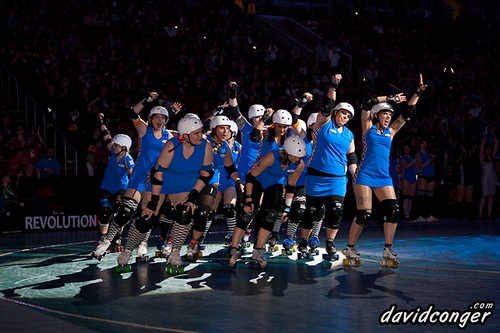 Rat City Rollergirls vs Rose City Rollers at Key Arena