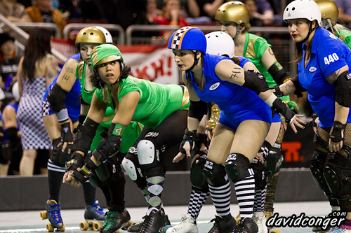 Rat City Rollergirls vs Rose City Rollers at Key Arena