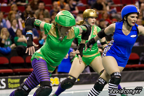 Rat City Rollergirls vs Rose City Rollers at Key Arena