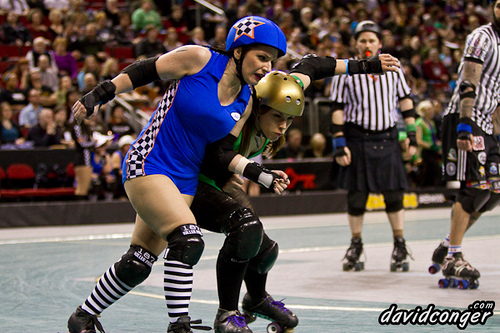 Rat City Rollergirls vs Rose City Rollers at Key Arena