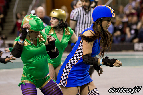 Rat City Rollergirls vs Rose City Rollers at Key Arena