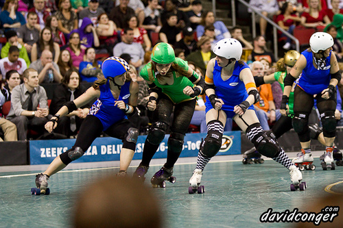 Rat City Rollergirls vs Rose City Rollers at Key Arena