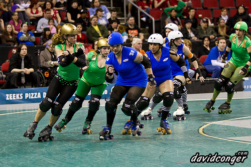 Rat City Rollergirls vs Rose City Rollers at Key Arena