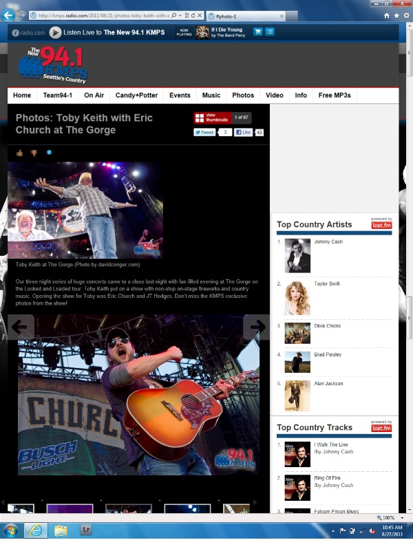 Eric Church at The Amphitheatre Seattle