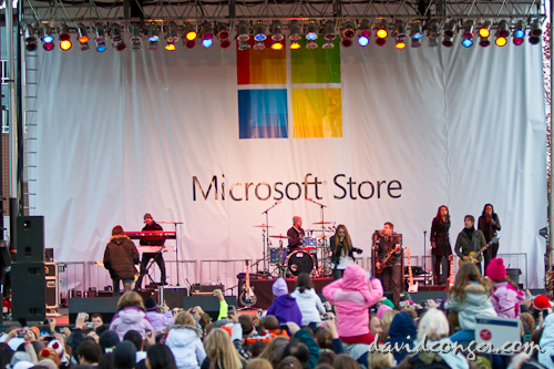 Miley Cyrus at Microsoft Store Opening